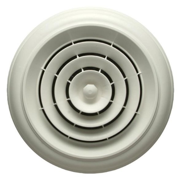 Havaco Quick Connect Havaco Quick Connect HT-CCGRB-R1 White Round Capital Crown Ceiling Diffuser with 8-7-6 in. Reducing Boot HT-CCGRB-R1